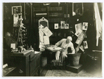 Belasco at work in his Studio in the Belasco Theatre, New York