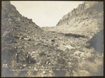 Broad bottom sands, Cataract Canyon. High water mark on left of picture.