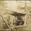 An improvised dining room when we first reached Old Baldy (near San Bernadino, Calif.). RBS and family.