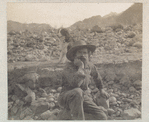 Felix Lantier and his dog. Snapshot by Robert B. Stanton. 1890.