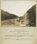 The long stretch where White could not see where the river was going and feared he was going to be carried through a tunnel. This stretch of river is about twenty-five miles below the Grand Cañon.
