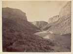 Winding river in canyon