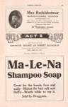 Temple Theatre program, week commencing Jan. 16, 1914.
