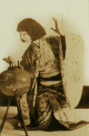 Ruth St. Denis in Shirabiyoshi at a private performance.