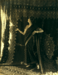 Ruth St. Denis in the Dance of the Black and Gold Sari from Bakawali.