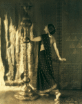 Ruth St. Denis in the Dance of the Black and Gold Sari from Bakawali.