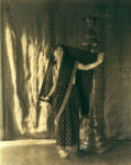 Ruth St. Denis in the Dance of the Black and Gold Sari from Bakawali.