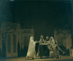 Ruth St. Denis and company in Garden of Kama, one of the earliest performance shots without the use of additional lighting