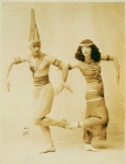 Ruth St Denis and Ted Shawn in Dance of the Rebirth from the 1917 version of the Review of Dance Pageant.