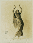 Ruth St Denis, in costume, no specific dance.