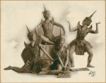 Ruth St. Denis with Doris Humphrey, Edna Malone and Betty Horst in Siamese Ballet.
