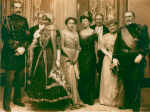 Ruth St. Denis with Capt. Charles W. Fenton, W. J. Calhoun, Mrs. W. J. Calhoun, Mrs. Edward L. Pollock, Edward L. Pollock, Mrs. F. D. Grant, and Gen. F. D. Grant.