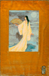 Painting depicting Ruth St. Denis as a Japanese poetess of the 13th Century.