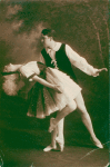 Ted Shawn and Hazel Wallack, his first teacher and partner, in a classic ballet pas de deux.