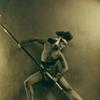 Ted Shawn in Japanese Spear Dance.