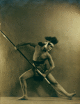 Ted Shawn in Japanese Spear Dance.