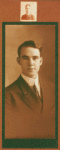 Portrait of Ted Shawn as a college freshman with small picture of brother who died at the age of sixteen