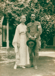 Ruth St. Denis and Ted Shawn when he was a private in the Army.
