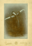 Ruth St. Denis, aged 16, in her first lace dancing dress.