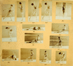 Ted Shawn in poses from a class dance called Sculpture Plastique, created by him in 1916.  These pictures accompanied the notes and music of the dance which the pupils bought.