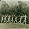 Male students of Ted Shawn during the summer session of Shawn's Los Angeles School at the estate of Mrs. Frank Haven.