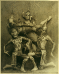 Ted Shawn as Rama, Lenore Scheffer as Sita, Charles Weidman as Ravan and George Steares as Hanuman in Shawn's Siamese Ballet.