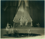 Denishawn dancers, with Walter Hampden as Buddha, in Light of Asia, a religious drama produced at the Krotona Theosophical Society.  This is the ballet for the temptation scene.