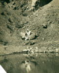 Ruth St. Denis and Ted Shawn in Miriam, Sister of Moses, a biblical drama written by Constance Smedley and Maxwell Armfield and given at the Greek Theatre, University of California, Berkeley.