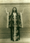 Ruth St. Denis in Miriam, Sister of Moses, a biblical drama written by Constance Smedley and Maxwell Armfield and given at the Greek Theatre, University of California, Berkeley.