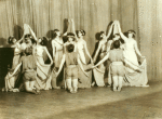 Prothalamion, a dance created by Ted Shawn for pupils of the Denishawn school.  Martha Graham is the center of the left hand group.