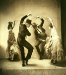 Ted Shawn and Denishawn Dancers in Pas de Quatre or Sevillanos with Jeordie Graham, Ted Shawn, Charles Weidman, Ernestine Day