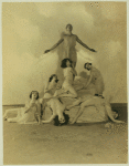 Doris Humphrey, Charles Weidman and Denishawn dancers in Sonata Tragica, Doris Humphrey's first programmed credit for choreography.  Other dancers are Louise Brooks, Lenore Sadowska, Anne Douglas, Lenore Scheffer, Geordie Graham, and Lenore Hardy.