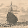 Arrival of the Great Eastern at her Dock, between Bank and Hammond Streets, North River, N.Y., June 28