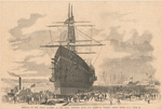 Arrival of the Great Eastern at her Dock, between Bank and Hammond Streets, North River, N.Y., June 28