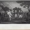 The surrender of Burgoyne's army at Saratoga, Oct. 17, 1777.