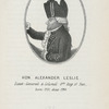 Hon. Alexander Leslie.