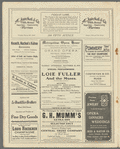 Metropolitan Opera House program featuring Loie Fuller