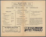 Loie Fuller et son Ecole de Danse (program with inserts)