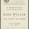 Loie Fuller et son Ecole de Dance - Theatre des Champs-Elysees (program)