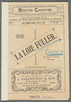 La Loie Fuller - Boston Theatre (program)