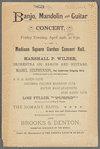 Banjo, Mandolin and Guitar Concert - Madison Square Garden Concert Hall