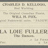 La Loie Fuller - Boston Theatre (loose program excerpts)