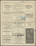 Metropolitan Opera House program featuring Loie Fuller (incomplete copy)