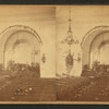 Interior view of a church showing trompe l'oeil painting.