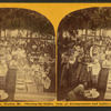 Centennial celebration, Buxton, Maine. Clearing the tables, com. of arrangement and ladies at work, Aug. 14, 1872.