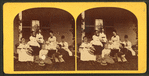 Portrait of an unidentified family on the porch of a house, Casco Bay, Me.
