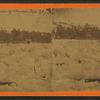 Kennebec River with ruins of bridge. Sunday, Feb. 20th, 1870.