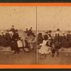 Group of women sitting on the rock stones.