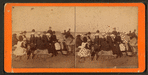 Group of women sitting on the rock stones.