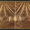 View of an unidentified interior decorated with streamers, flags, etc.